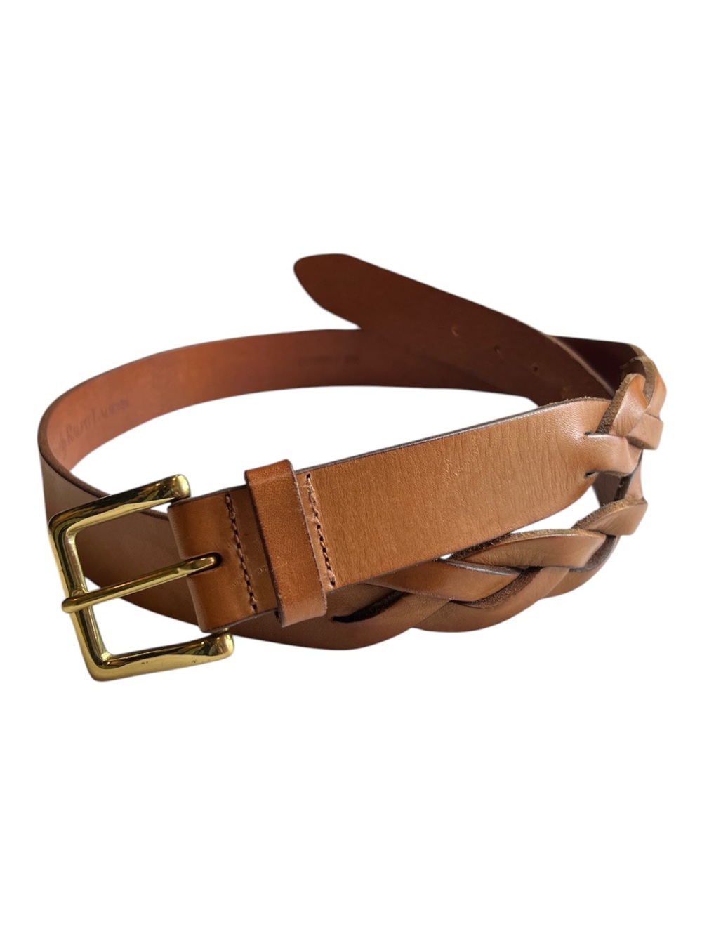 Polo Ralph Lauren braided leather design full-grain vachetta leather
